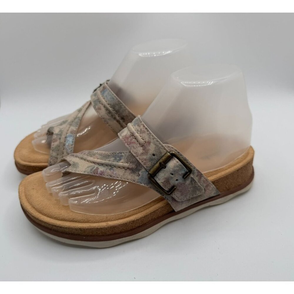 Clarks Brynn Madi Sandals Women Size 7M Sand Interest Leather Open Toe Shoes